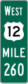 Enhanced reference location road sign (MUTCD D10-4)