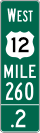 Intermediate enhanced reference location road sign (MUTCD D10-5)