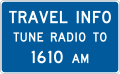 Radio-Traffic information road sign (MUTCD D12-1a)