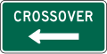 Crossover road sign (MUTCD D13-1)