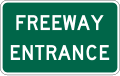 Freeway entrance road sign (MUTCD D13-3)