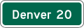 Distance (1-line) road sign (MUTCD D2-1)