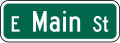 Street Name road sign (MUTCD D3-1)