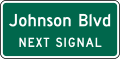 Advance street name (2-lines) road sign (MUTCD D3-2)