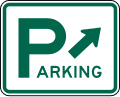 Parking area road sign (MUTCD D4-1)
