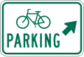 Bicycle parking area road sign (MUTCD D4-3)