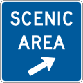 Scenic area gore road sign (MUTCD D5-11b)