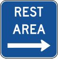 Rest area road sign (MUTCD D5-5)