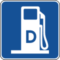 Diesel fuel road sign (MUTCD D9-11)