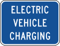 Electric vehicle charging (plaque) road sign (MUTCD D9-11bP)
