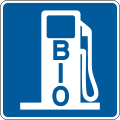 Alternative fuel (biofuel) road sign (MUTCD D9-11g)