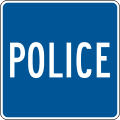 Police road sign (MUTCD D9-14)