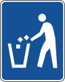 Litter container road sign (MUTCD D9-4)