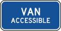 Van accessible (plaque) road sign (MUTCD D9-6P)