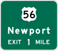 Interchange Advance Guide (2 Destinations) road sign (MUTCD E1-2)