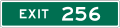 3 Digit Exit Number (plaque) road sign (MUTCD E1-5aP)