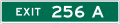 3 Digit Exit Number with single letter suffix (plaque) road sign (MUTCD E1-5cP)
