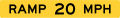 Exit Direction Advisory Speed - Ramp (Panel) road sign (MUTCD E13-2a)