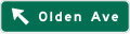 Exit Direction (1 Destination) road sign (MUTCD E4-1)