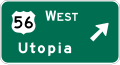 Exit Direction (2 Destinations) road sign (MUTCD E4-2)