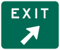Exit Gore (No Exit Number road sign (MUTCD E5-1)