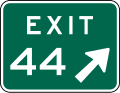 Exit Gore (1 or 2 Digits) road sign (MUTCD E5-1a)