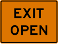 Exit Open road sign (MUTCD E5-2)