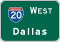 Pull-Through (Destination) road sign (MUTCD E6-1a)