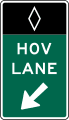 Preferantial Lane Intermediate Entrance Gore road sign (MUTCD E8-1a)