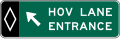 Preferential Lane Entrance Direction (Overhead) road sign (MUTCD E8-2)