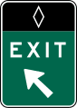Preferential Lane Direct Exit Gore road sign (MUTCD E8-4)