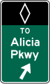 Preferential Lane Intermediate Egress Direction road sign (MUTCD E8-5)