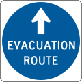 Evacuation route road sign (MUTCD EM1-1)