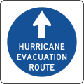 Hurricane evacuation route road sign (MUTCD EM1-1a)
