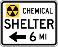 Chemical Shelter road sign (MUTCD EM4-1c)