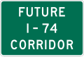 Future I-XX Corridor road sign (MUTCD I2-4a)