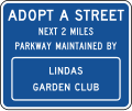 Acknowledgement road sign (MUTCD I20-2)