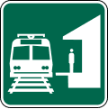 Light rail station road sign (MUTCD I3-8)