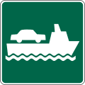 Vehicle Ferry Terminal road sign (MUTCD I3-9)