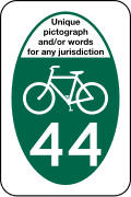 State or local Bicycle route road sign (MUTCD M1-8a)