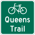 Non-numbered bicycle route (2 lines) road sign (MUTCD M1-8b)