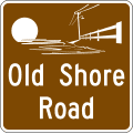 State scenic byway system - simple graphic and byway identification road sign (MUTCD M10-3a)