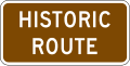 National Historic Trail - Historic Route (plaque) road sign (MUTCD M11-1aP)