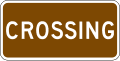 National Historic Trail - Crossing (plaque) road sign (MUTCD M11-1bP)