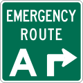 Emergency Route road sign (MUTCD M4-11)