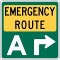 Emergency Route road sign (MUTCD M4-11a)