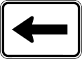 Left Directional Arrow road sign (MUTCD M6-1PL)