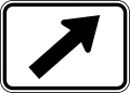 Diagonal Right Directional Arrow road sign (MUTCD M6-2PR)