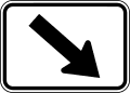 Downward Diagonal Right Directional Arrow road sign (MUTCD M6-2aPR)