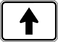 Straight Directional Arrow road sign (MUTCD M6-3P)